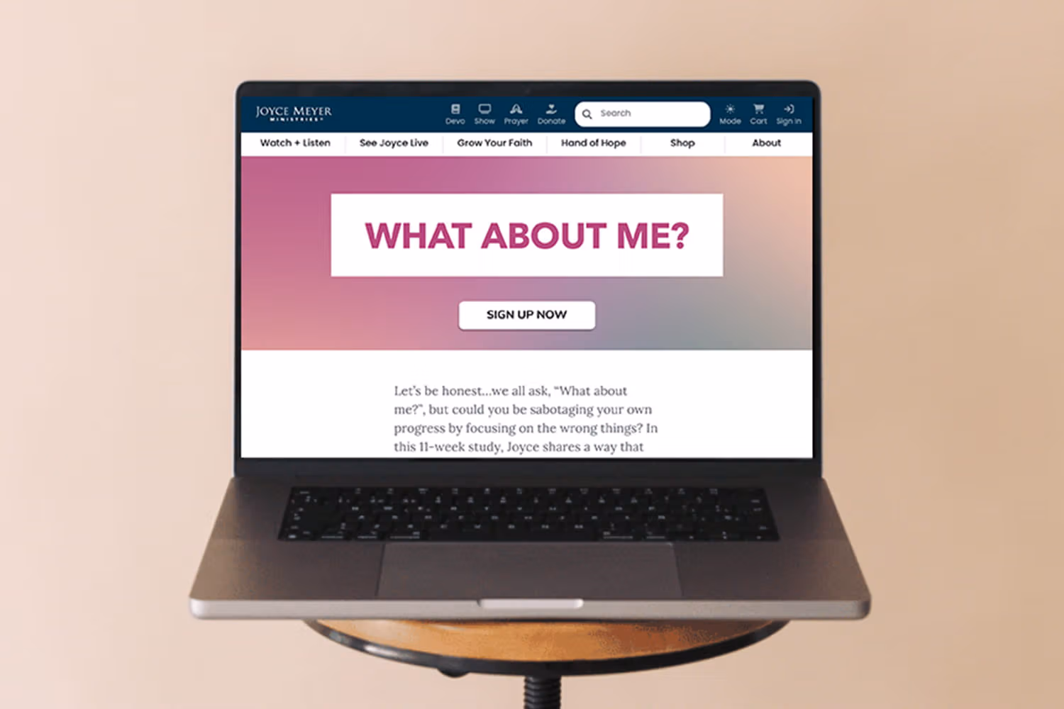 What about Me Study on a Laptop