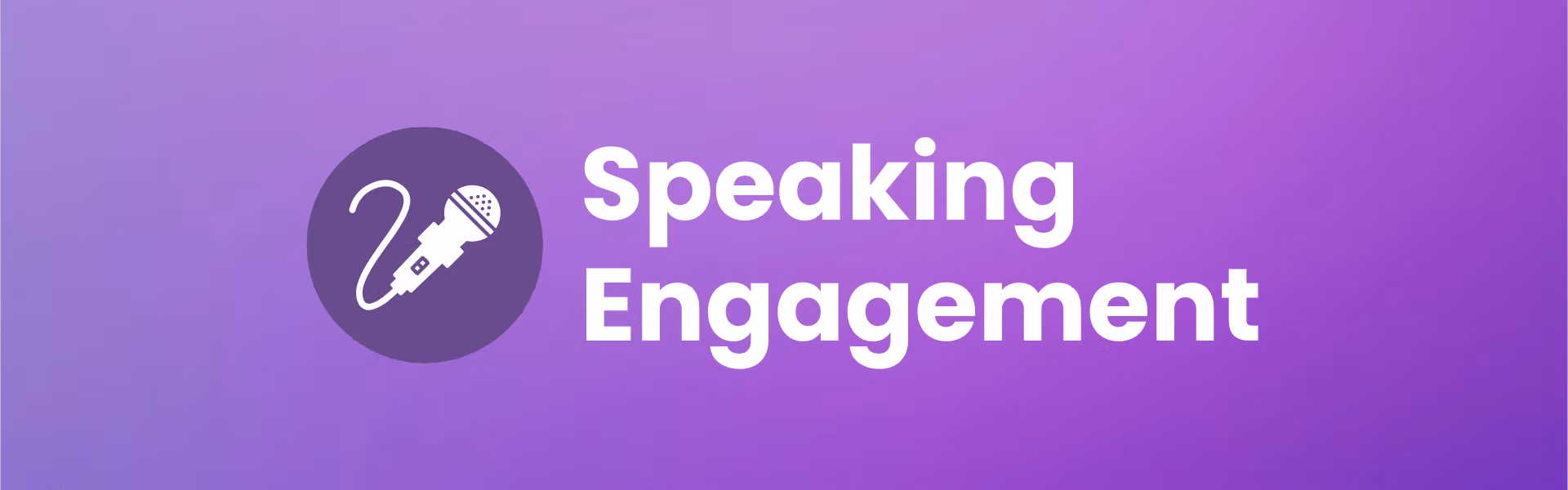 Speaking Engagement