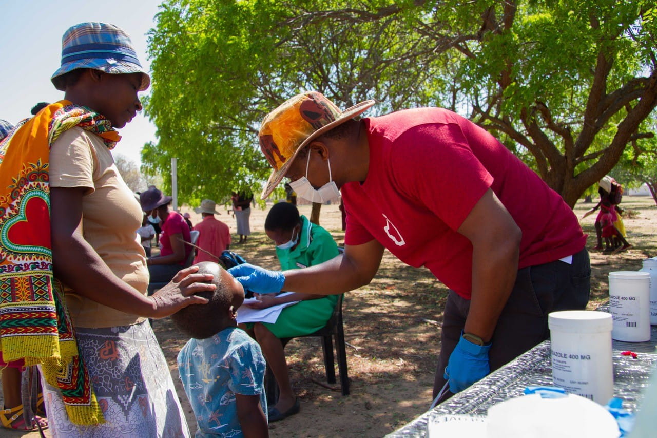 A child getting medical needs taken care of