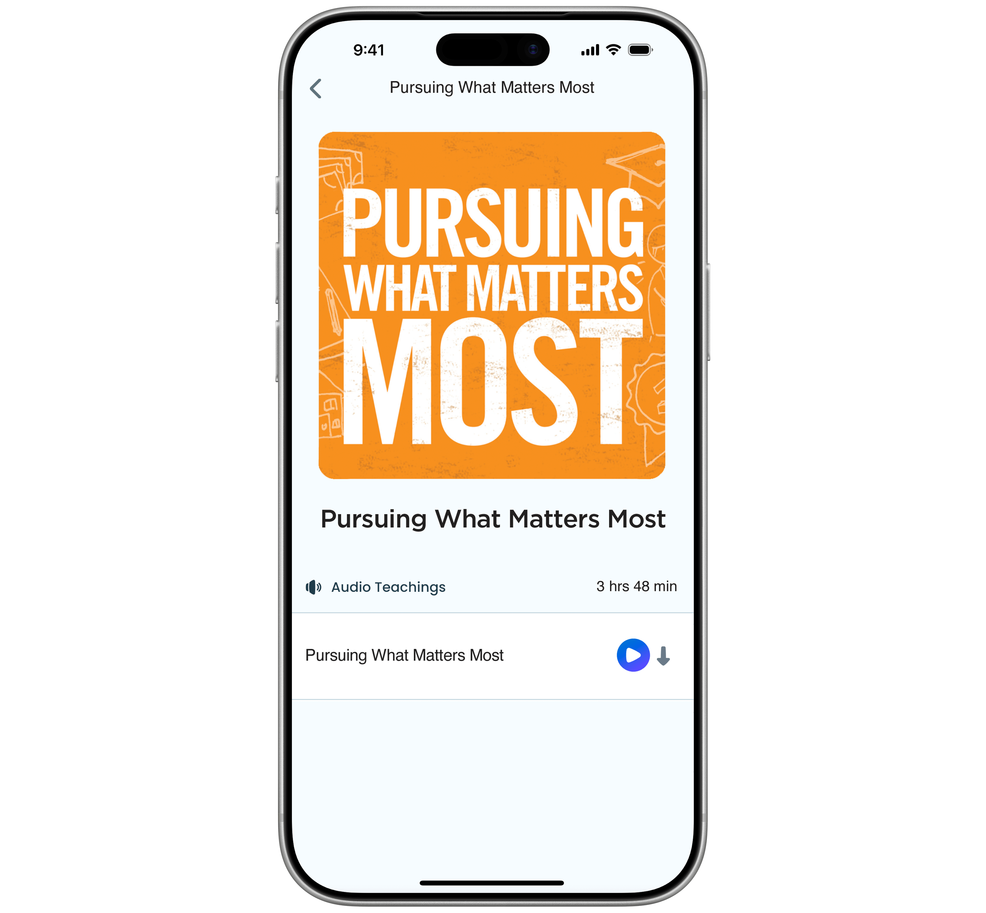 Pursuing What Matters Most - Digital Audio Teaching