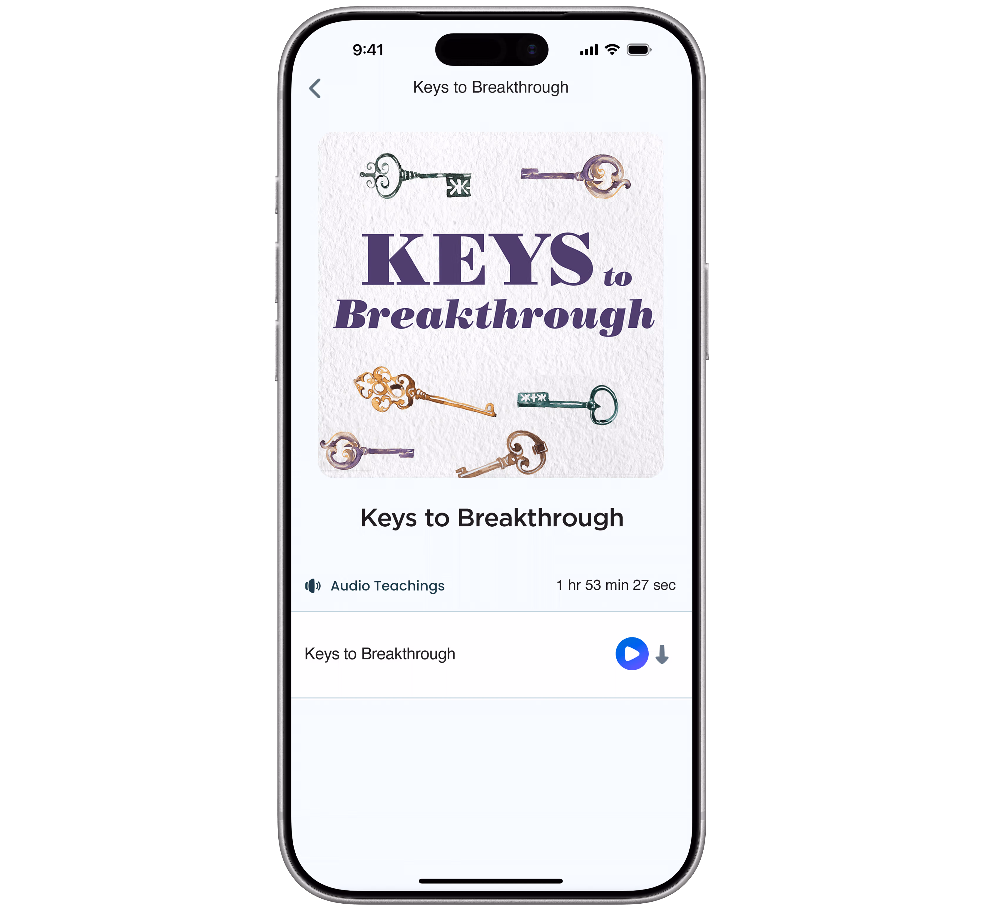 Keys to Breakthrough - Digital Audio Teaching