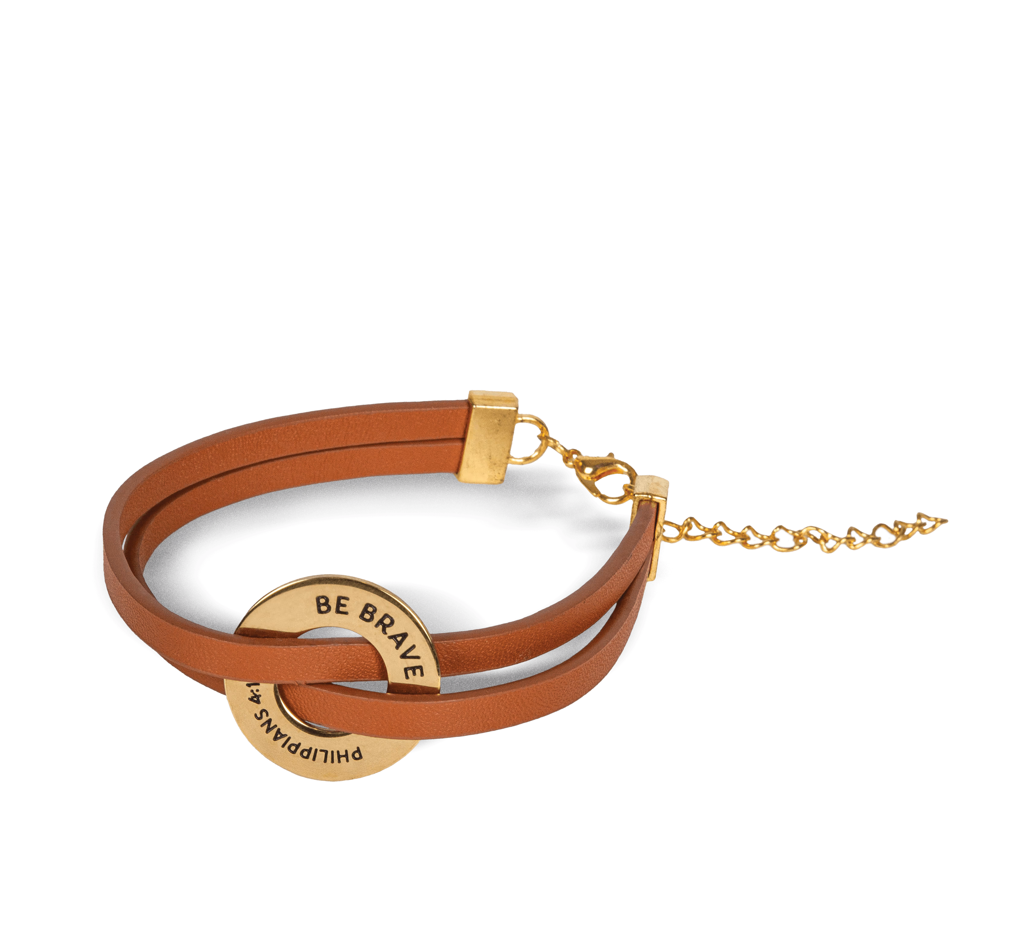 Be Brave Leather Bracelet