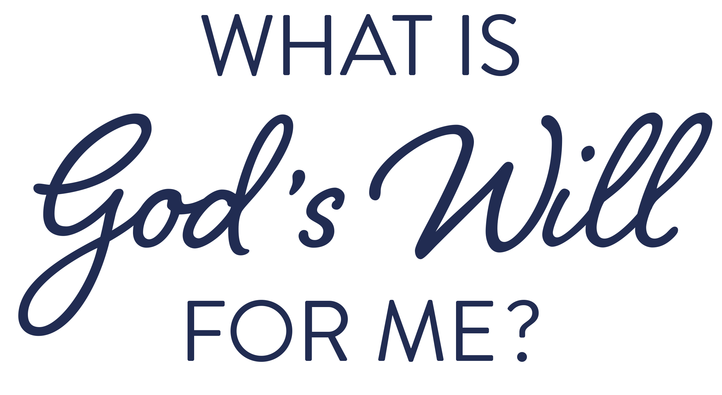 What is God's Will for Me? study