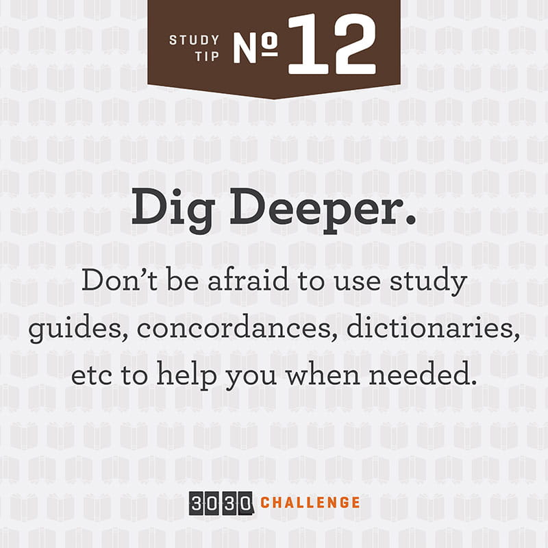 Tip #12: Dig deeper.