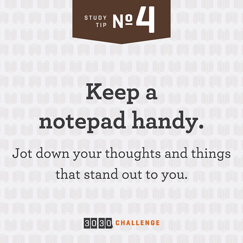 Tip #4: Keep a notepad handy.